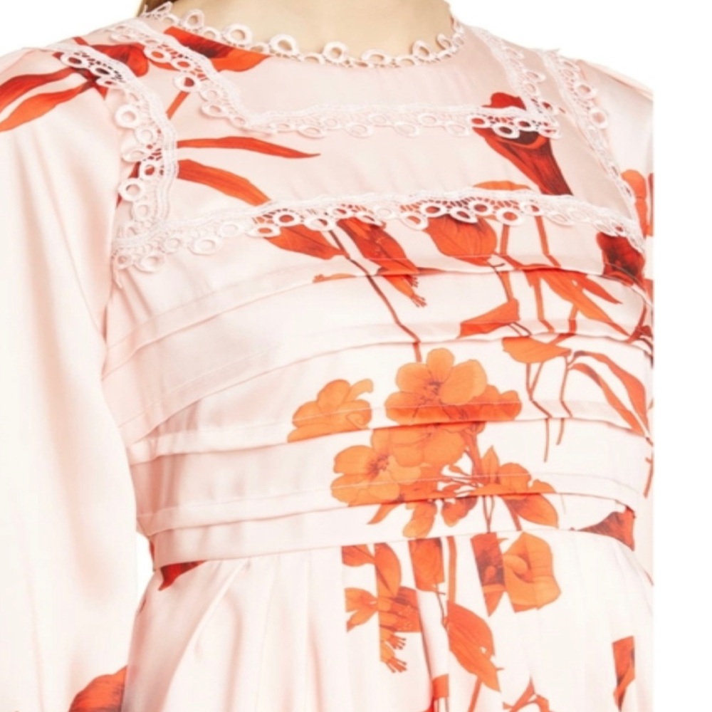 Ted Baker London Pink Dress with Red Floral Print - Picture 5 of 12